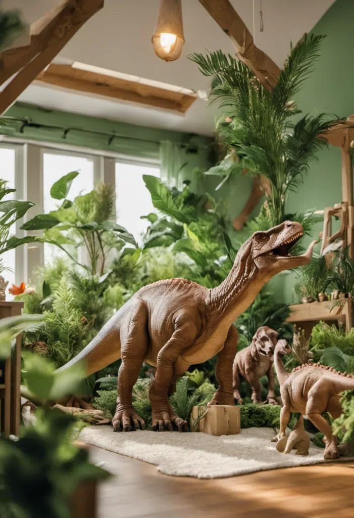 dinosaurier geschenk im kinderzimmer